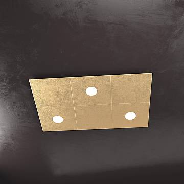 Applique Moderna 6 Moduli Eccentric Metallo Foglia Oro 3 Luci Gx53