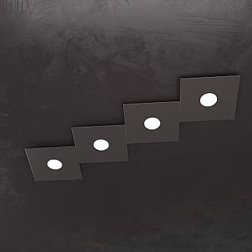 Applique Moderna Eccentric Metallo Marrone 4 Luci Gx53 Applique Moderna Eccentric Metallo Marrone 4 Luci Gx53