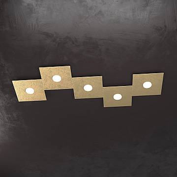 Applique Moderna Eccentric Metallo Foglia Oro 5 Luci Gx53 Applique Moderna Eccentric Metallo Foglia Oro 5 Luci Gx53