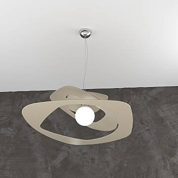 Sospensione Moderna Warped Metallo Sabbia 1 Luce E27 D.65Cm Sospensione Moderna Warped Metallo Sabbia 1 Luce E27 D.65Cm