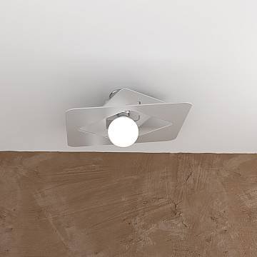 Plafoniera Moderna Wacky Metallo Grigio 1 Luce E27 45Cm Plafoniera Moderna Wacky Metallo Grigio 1 Luce E27 45Cm