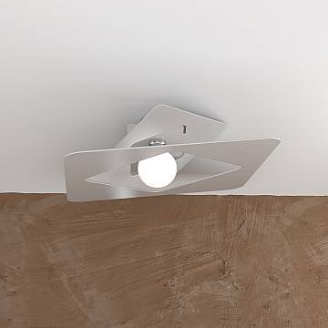 Plafoniera Industrial-Minimal Wacky Metallo Grigio 1 Luce E27 Plafoniera Industrial-Minimal Wacky Metallo Grigio 1 Luce E27