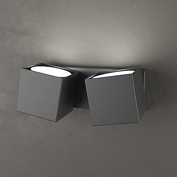 Applique Moderna Rotation Metallo Antracite 2 Luci Gx53 Applique Moderna Rotation Metallo Antracite 2 Luci Gx53