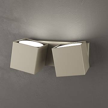 Applique Moderna Rotation Metallo Sabbia 2 Luci Gx53 Applique Moderna Rotation Metallo Sabbia 2 Luci Gx53