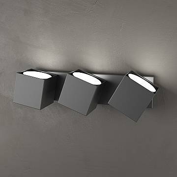 Applique Moderna Rotation Metallo Antracite 3 Luci Gx53 Applique Moderna Rotation Metallo Antracite 3 Luci Gx53