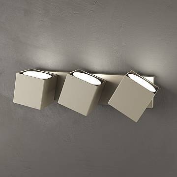 Applique Moderna Rotation Metallo Sabbia 3 Luci Gx53 Applique Moderna Rotation Metallo Sabbia 3 Luci Gx53