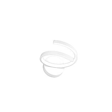 Applique Moderna Tornado Alluminio Bianco Led 12W Luce Calda|Naturale