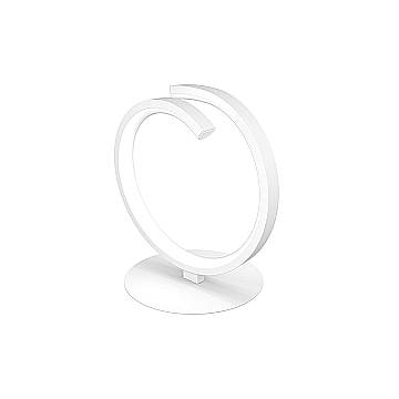 Abatjour Moderno Tornado Alluminio Bianco Led 12W Luce Calda|Naturale