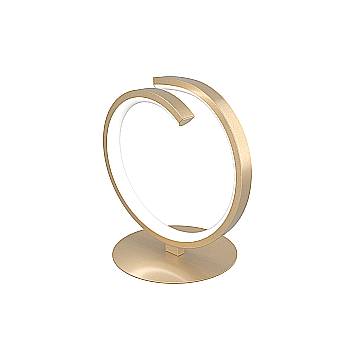 Abatjour Moderno Tornado Alluminio Oro Led 12W Luce Calda|Naturale