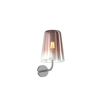 Applique Contemporanea Con Cavo Shaded Metallo Cromo Vetro Rame 1 Luce E27 Applique Contemporanea Con Cavo Shaded Metallo Cromo Vetro Rame 1 Luce E27