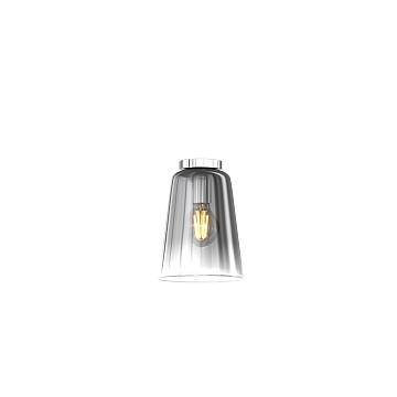 Plafoniera Contemporanea Shaded Metallo E Vetro Cromo 1 Luce E27 Plafoniera Contemporanea Shaded Metallo E Vetro Cromo 1 Luce E27