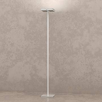 Piantana Moderna Style Metallo Grigio Vetro Bianco 6 Luci Gx53