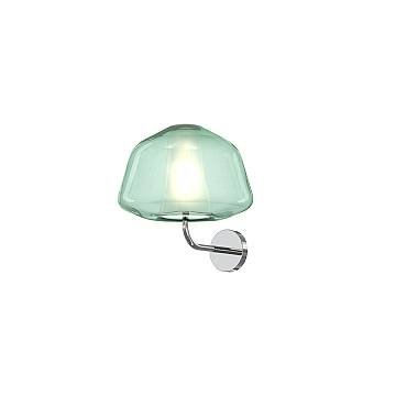 Applique Contemporanea Double Skin Alpha Metallo Verde Vetro Cromo 1 Luce E27 Applique Contemporanea Double Skin Alpha Metallo Verde Vetro Cromo 1 Luce E27
