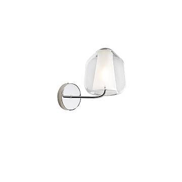 Applique Contemporanea Double Skin Beta Metallo Cromo Vetro Trasp. 1 Luce E27 Applique Contemporanea Double Skin Beta Metallo Cromo Vetro Trasp. 1 Luce E27