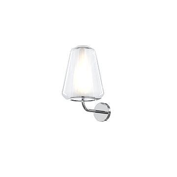 Applique Contemporanea Double Skin Gamma Metallo Cromo Vetro Trasp. 1 Luce E27 Applique Contemporanea Double Skin Gamma Metallo Cromo Vetro Trasp. 1 Luce E27