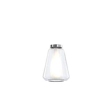 Plafoniera Contemporanea Double Skin Gamma Metallo Cromo Vetro Trasp. 1 Luce E27 Plafoniera Contemporanea Double Skin Gamma Metallo Cromo Vetro Trasp. 1 Luce E27