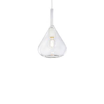 Applique Contemporanea Kona Metallo Bianco Vetro Trasparente 1 Luce E27 Applique Contemporanea Kona Metallo Bianco Vetro Trasparente 1 Luce E27