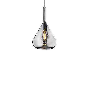 Applique Contemporanea Kona Metallo Cromo Vetro Fumè 1 Luce E27 Applique Contemporanea Kona Metallo Cromo Vetro Fumè 1 Luce E27