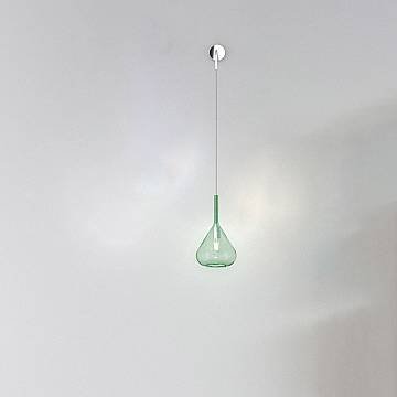 Applique Contemporanea Kona Metallo Verde Vetro Cromo 1 Luce E27 Applique Contemporanea Kona Metallo Verde Vetro Cromo 1 Luce E27