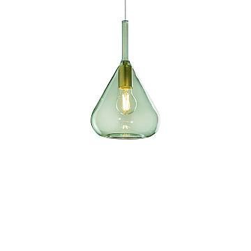 Applique Contemporanea Kona Metallo Verde Vetro Ottone Satinato 1 Luce E27 Applique Contemporanea Kona Metallo Verde Vetro Ottone Satinato 1 Luce E27