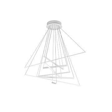 Sospensione Moderna Dna Alluminio Bianco Led 80W