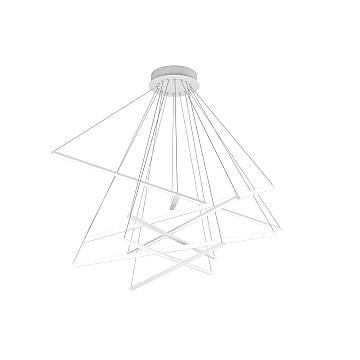 Sospensione Moderna Dna Alluminio Bianco Led 50W