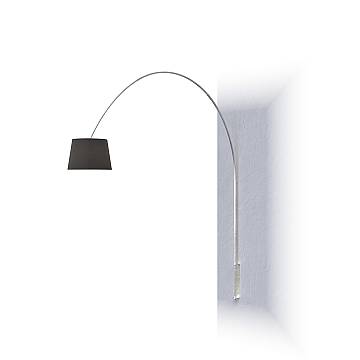 Piantana Contemporanea Turning Metallo Cromo Diffusore Nero 1 Luce E27