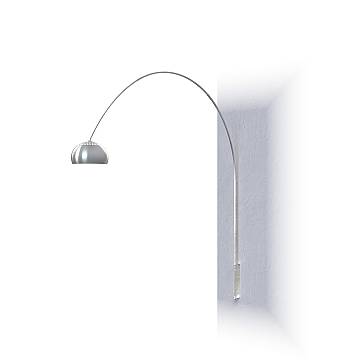 Piantana Contemporanea Turning Metallo Cromo 1 Luce E27