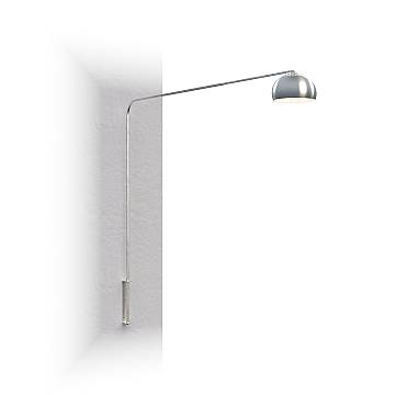 Piantana Contemporanea Corner Metallo Cromo 1 Luce E27