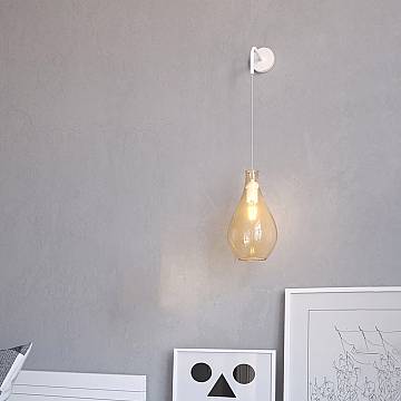 Applique Contemporanea Drop 2.0 Metallo Ambra Vetro Ambra 1 Luce E27 Applique Contemporanea Drop 2.0 Metallo Ambra Vetro Ambra 1 Luce E27