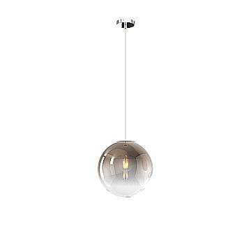 Sopsensione Moderna Big Eclipse Metallo Cromo Vetro Bronzo 1 Luce E27