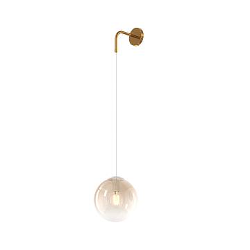 Applique Moderna Big Eclipse Metallo Ottone Satinato Vetro Ambra 1 Luce E27 Applique Moderna Big Eclipse Metallo Ottone Satinato Vetro Ambra 1 Luce E27
