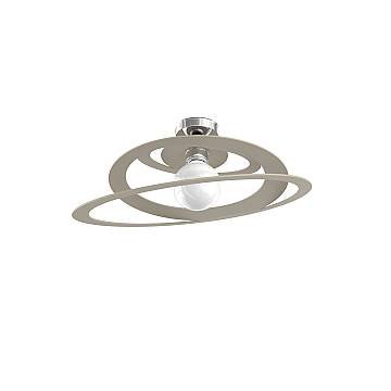 Plafoniera Industrial-Minimal Bungee Metallo Sabbia 1 Luce E27 D50Cm