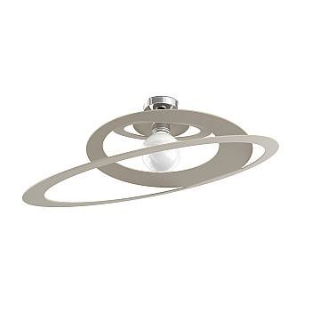 Plafoniera Industrial-Minimal Bungee Metallo Sabbia 1 Luce E27 D70Cm
