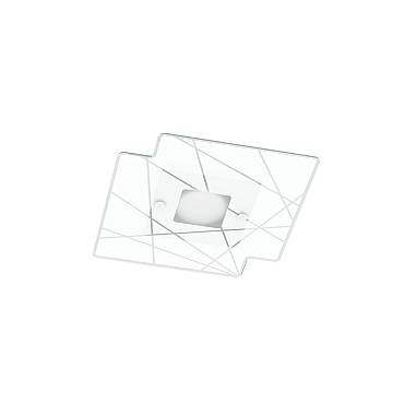 Plafoniera Contemporanea Focus Metallo Bianco Vetro 1 Luce Gx53 Plafoniera Contemporanea Focus Metallo Bianco Vetro 1 Luce Gx53