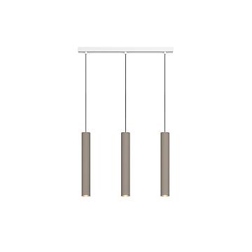 Lampadario Moderno Aygo Rettangolare Metallo Bianco E Sabbia 3 Luci Gu10 Lampadario Moderno Aygo Rettangolare Metallo Bianco E Sabbia 3 Luci Gu10