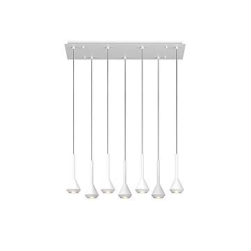 Lampadario Moderno Aygo Metallo Bianco 7 Luci Gu10 Lampadario Moderno Aygo Metallo Bianco 7 Luci Gu10