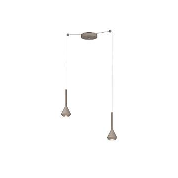 Lampadario Moderno Aygo Metallo Sabbia 2 Luci Gu10 Lampadario Moderno Aygo Metallo Sabbia 2 Luci Gu10