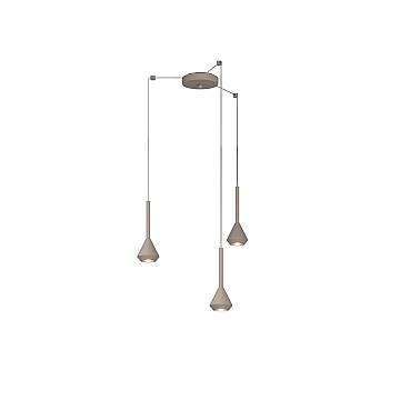 Lampadario Moderno Aygo Metallo Sabbia 3 Luci Gu10 Lampadario Moderno Aygo Metallo Sabbia 3 Luci Gu10