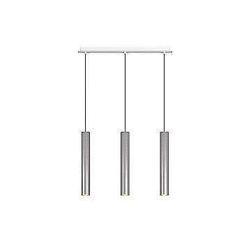 Lampadario Industrial-Minimal Xeana Metallo Bianco Alluminio 3 Luci Gu10 Lampadario Industrial-Minimal Xeana Metallo Bianco Alluminio 3 Luci Gu10