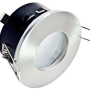 Faretto Incasso Bath Tondo Alluminio Nickel Satinato 1 Luce Gu10