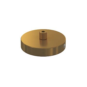 Rosone Metallo Ottone Satinato 1 Foro D10Cm