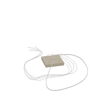 Rosone Quadrato Metallo Sabbia 1 Foro 14X14Cm