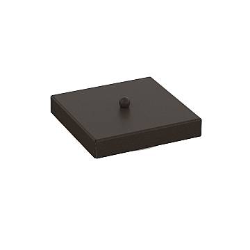 Rosone Quadrato Multiforo Metallo Marrone 7 Uscite 14X14Cm