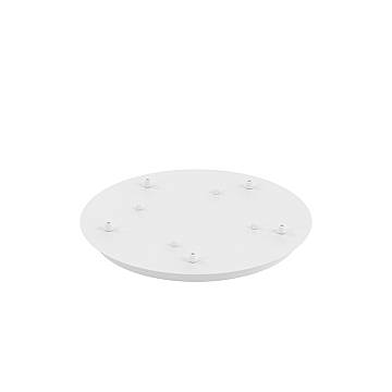 Rosone Tondo Metallo Bianco 5 Fori D40Cm