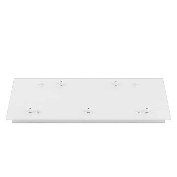 Rosone Rettangolare Metallo Bianco 5 Fori 60X35Cm