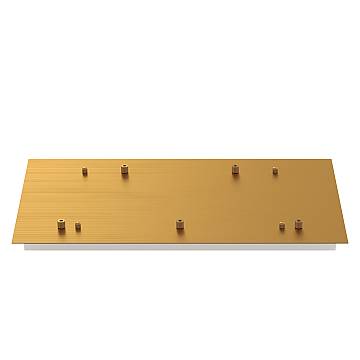 Rosone Rettangolare Metallo Ottone Satinato 5 Fori 60X35Cm Rosone Rettangolare Metallo Ottone Satinato 5 Fori 60X35Cm