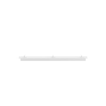 Rosone Rettangolare Metallo Bianco 3 Fori 60X4Cm