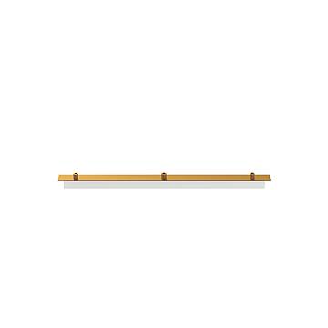 Rosone Rettangolare Metallo Ottone Satinato 3 Fori 60X4Cm Rosone Rettangolare Metallo Ottone Satinato 3 Fori 60X4Cm