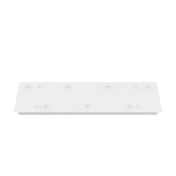 Rosone Rettangolare Metallo Bianco 7 Fori 75X35Cm